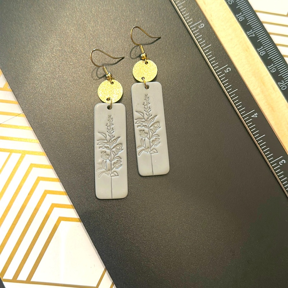 Boutique Grey and Gold Boho earrings